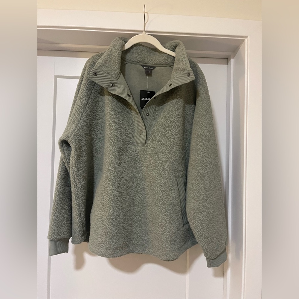 Eddie Bauer Green Fleece Pullover